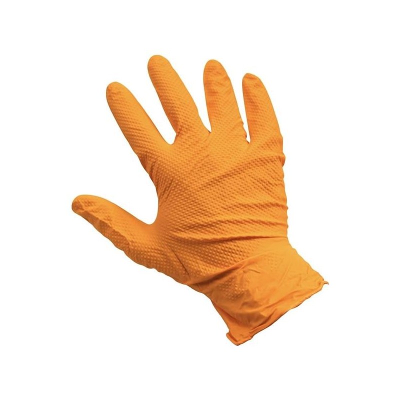 Uline – Gants en nitrile – TG, orange, sans poudre S-19251X - Uline