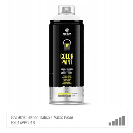 Spray de peinture de couleur RAL 9016 - Blanc Route - MONTANA PRO